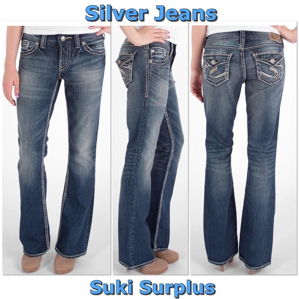 Silver Suki Surplus medium wash blue denim jeans 29x32